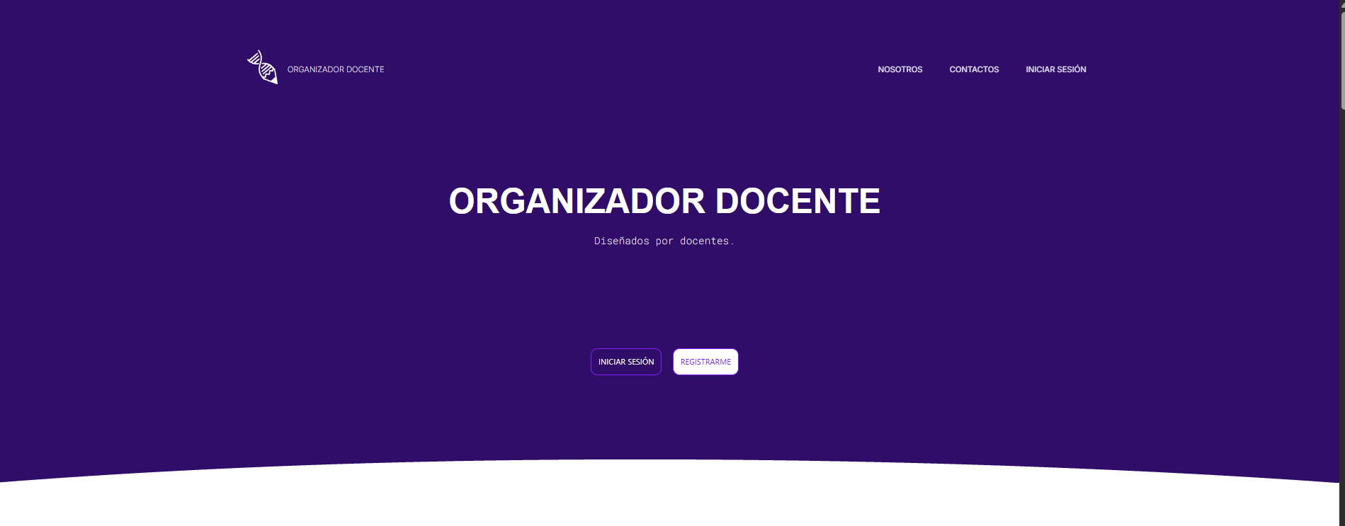 Portada del Organizador Docente